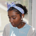 Blue Floral Print | Designer Headband