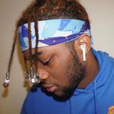 Blue Camo Print | Designer Headband